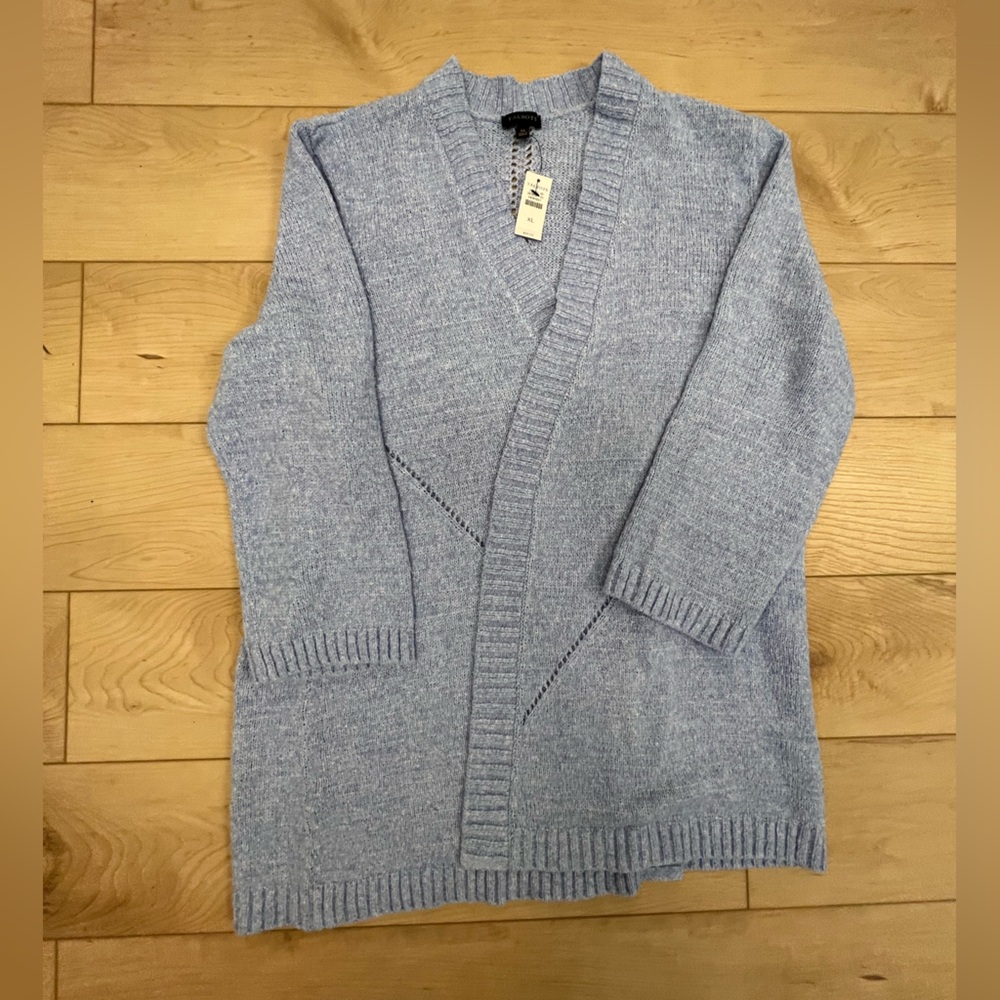 Talbots Soft Heather Blue Cardigan